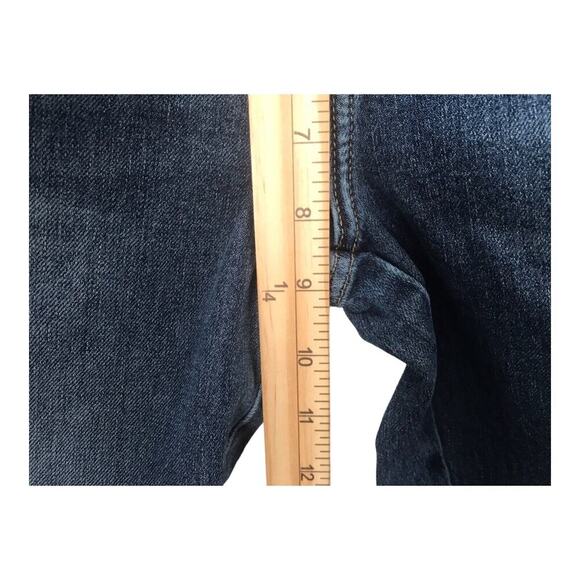 Free People Jeans Womens Size W 27R Wide Leg Flare Raw Hem Mid Rise Medium Wash - Picture 9 of 13